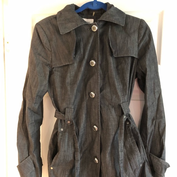 Calvin Klein Denim Trench Coat. Size M. - Picture 1 of 10